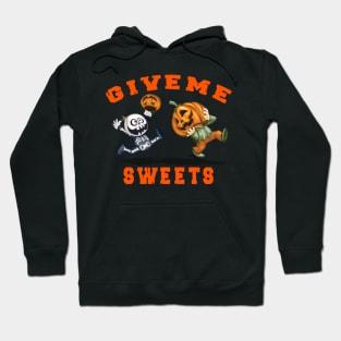 Give me Sweets funny pumpkin ghost halloween costume Hoodie